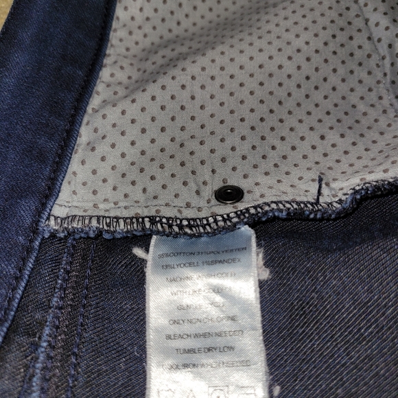 Foxcroft NYC Women's Dark Wash Mid-Rise Straight Leg Stretch Jeans 12 - Picture 5 of 5